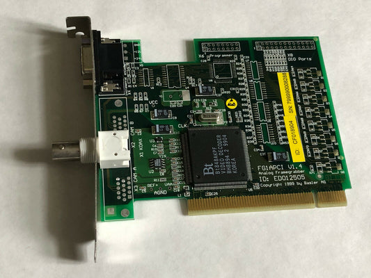 New Basler Fg1apci  V1.4 Analog Frame Grabber Cf018904,Ed012505 Pcb Card,Em