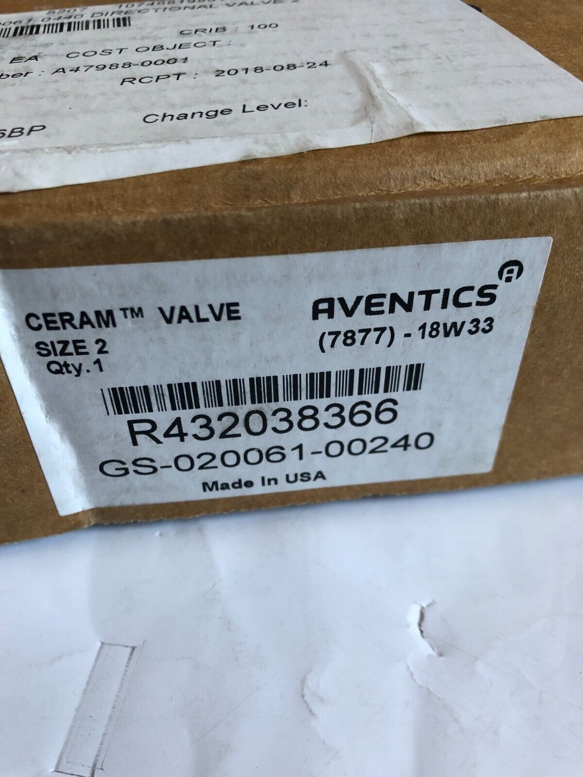 New Aventics R432038366 Ceram Valve,Gs-020061-00240,Ev