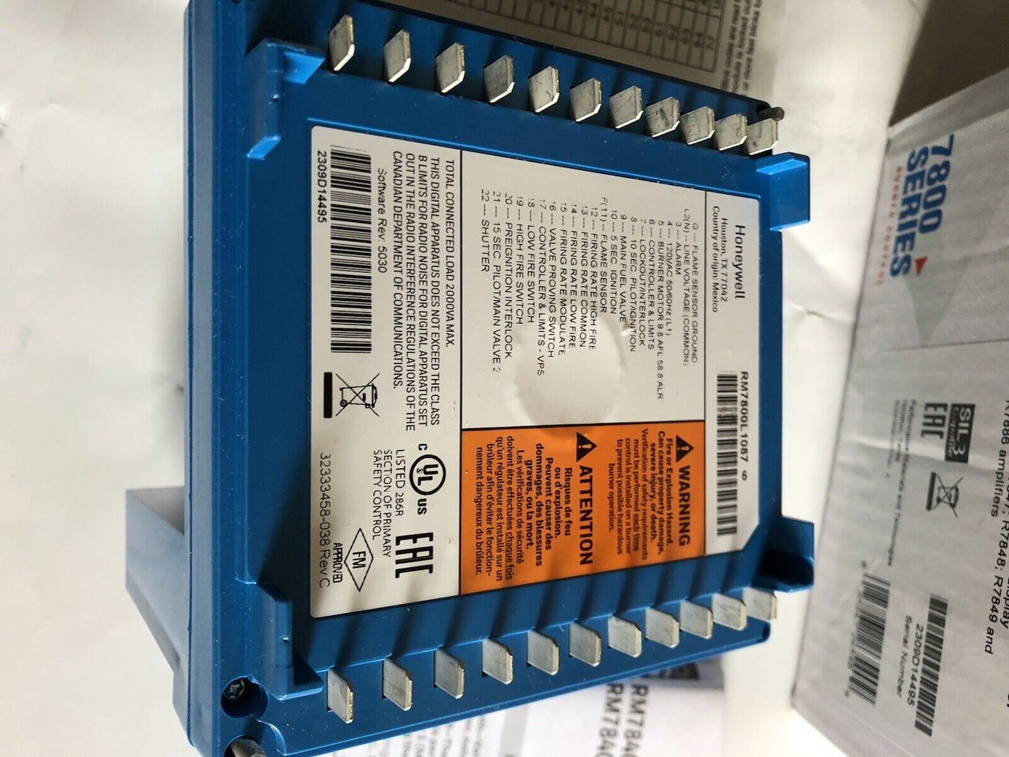 New Honeywell Rm7800l 1087 Burner Primary Controller Rm7800l1087,Rm7800l 1087,Am