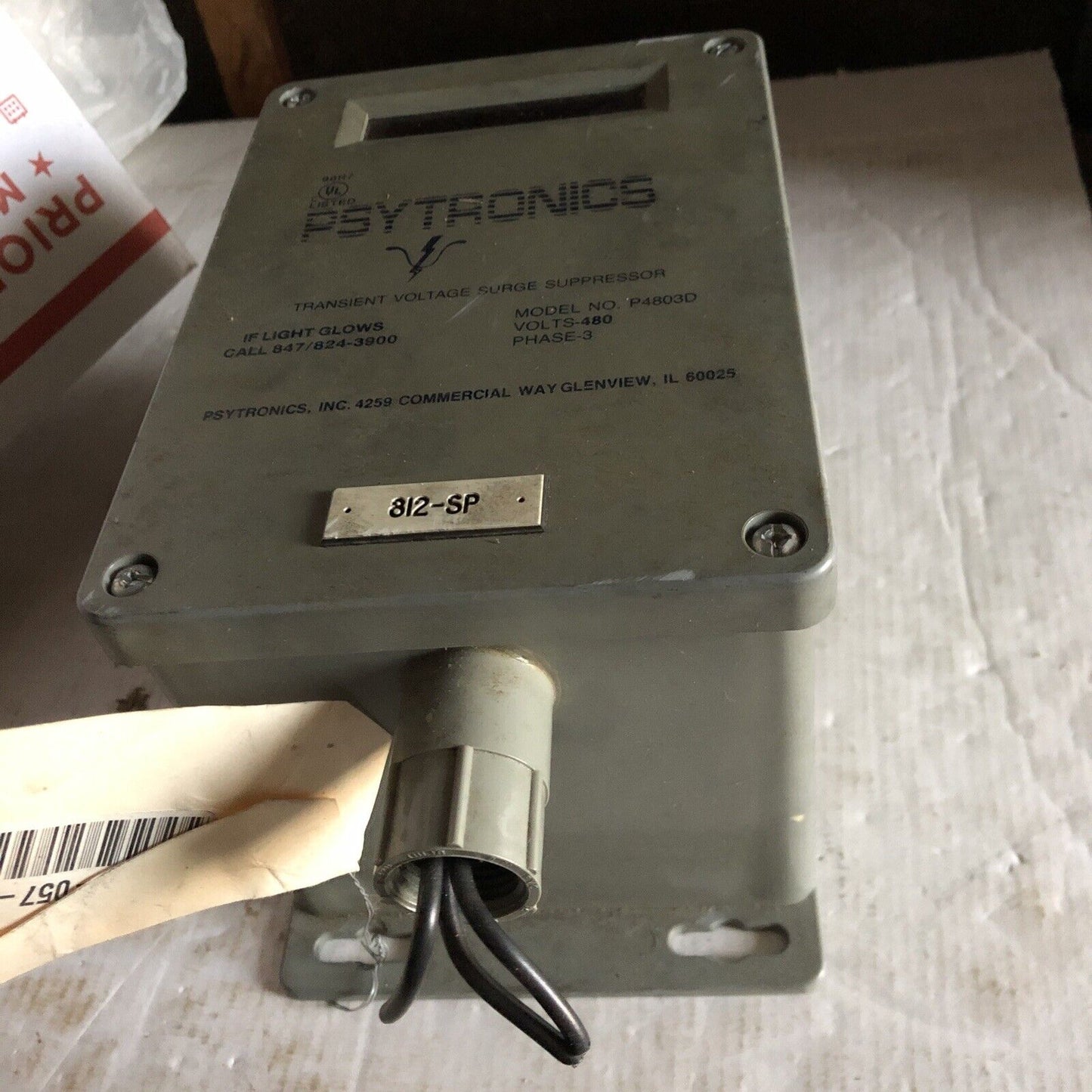 Psytronics P4803d 812-Sp Transient Voltage Surge Suppressor, 480V, 3-Phase,Ay