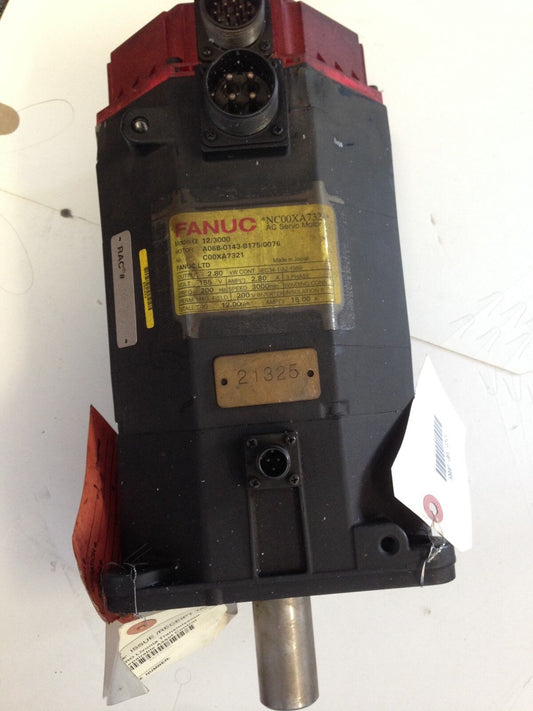 Used Ge Fanuc 12/3000,A06b-0143-B175/0076 Ac Servo Motor,3Ph,Iec34-1 15.00A,Te