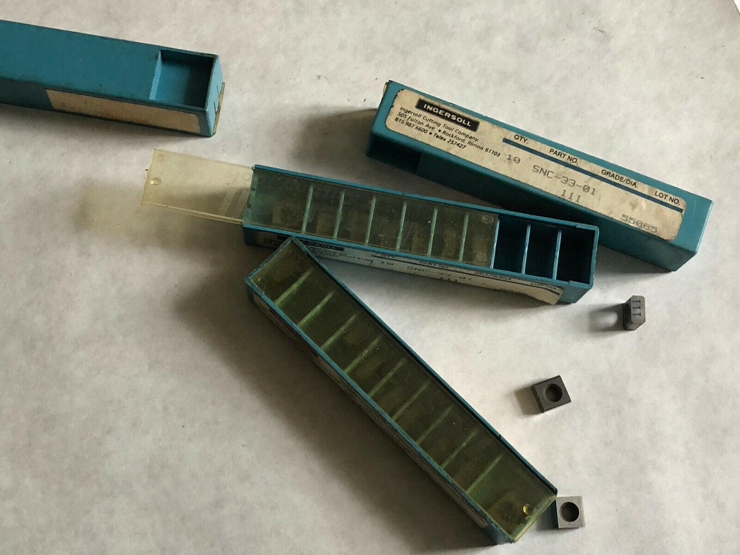 New Lot 35 Ingersoll Snc-33-01 Carbide Inserts, Grade: 111,Tcisnc3301c2,Sv