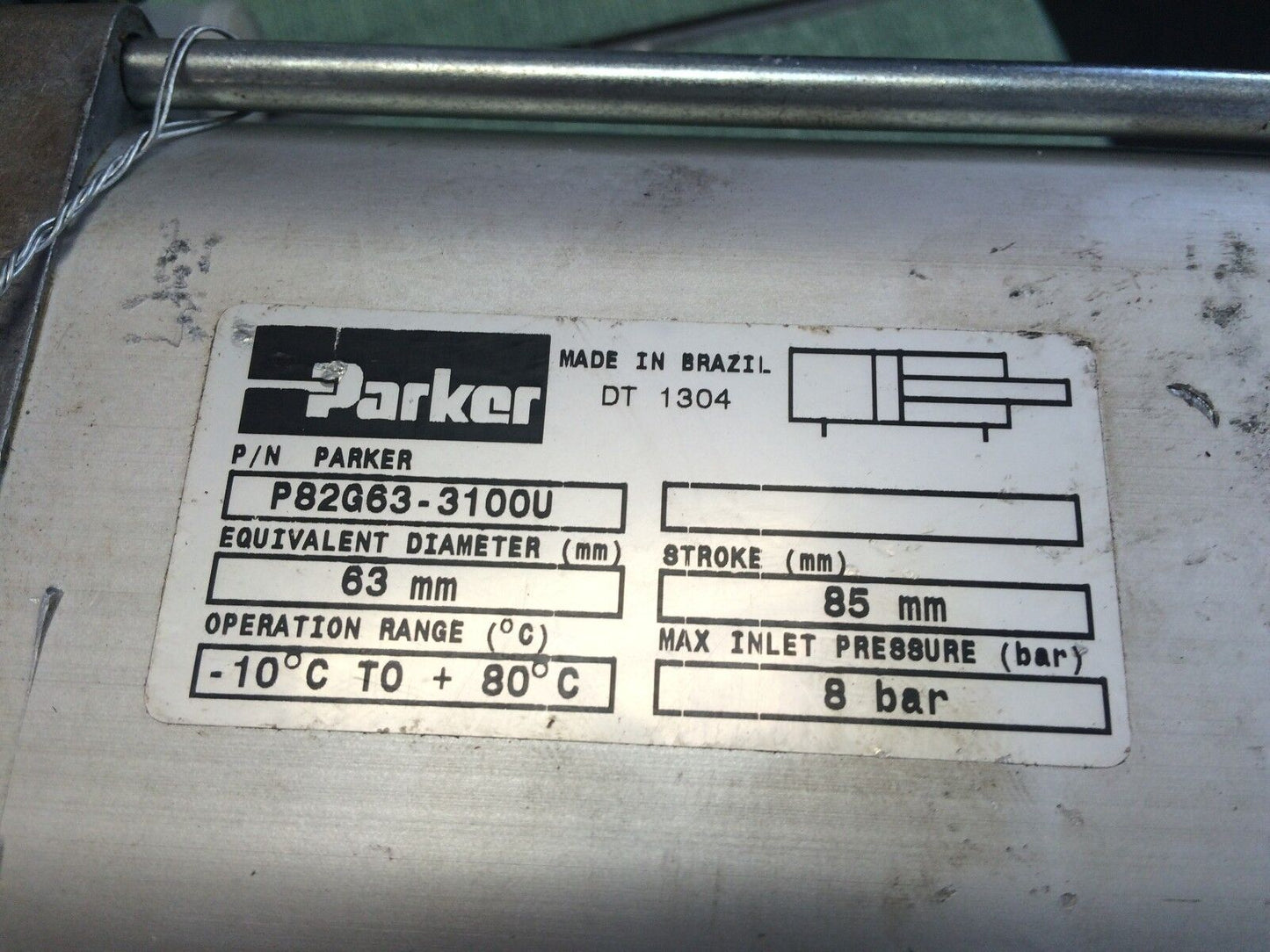 New Destaco 82G6n-631C905-03190A Clamp,Parker P82g63-3100U,85Mm Stroke,Aj