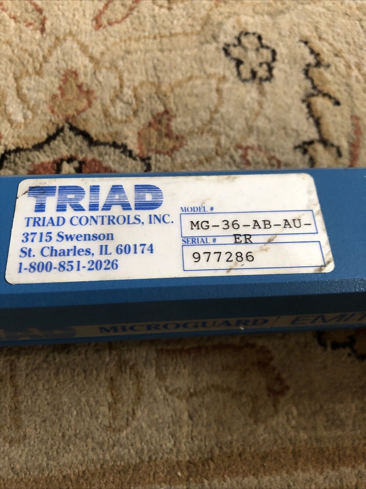 Triad Mg-36-Ab-Au-Er 36" Safety Light Curtain  Emitter,37”,St