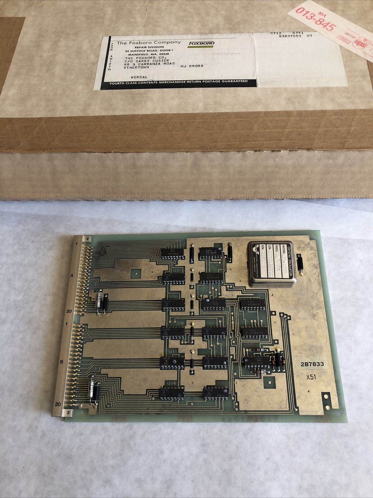 Vectron D3008ma,Foxboro F7729b,2B7833,D3001yg,231-1388 Crystal Pcb Board ,Ba