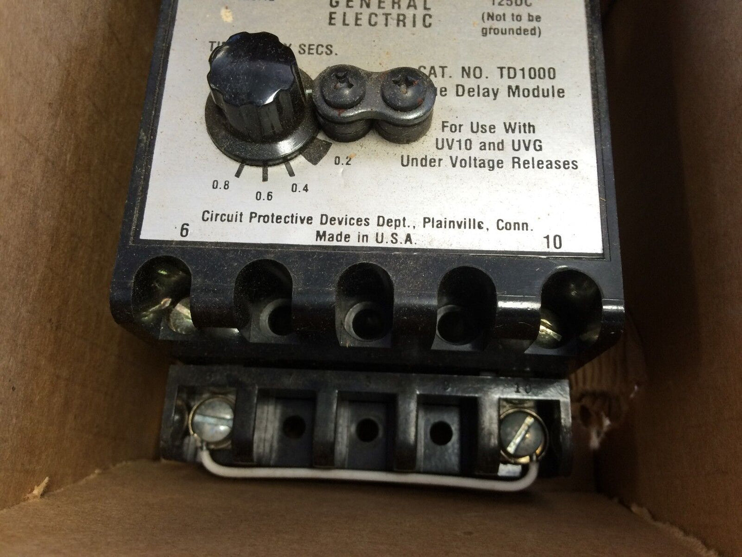 New General Electric Td1000 Time Delay Module .1 To 1.0 Seconds Ge Td1000,Sj