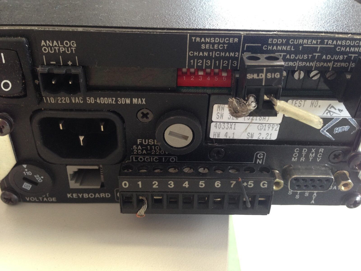 Daytronic 4033 Controller W/Data Acquisition 2X Eddy Current Inpu 4033X1,De