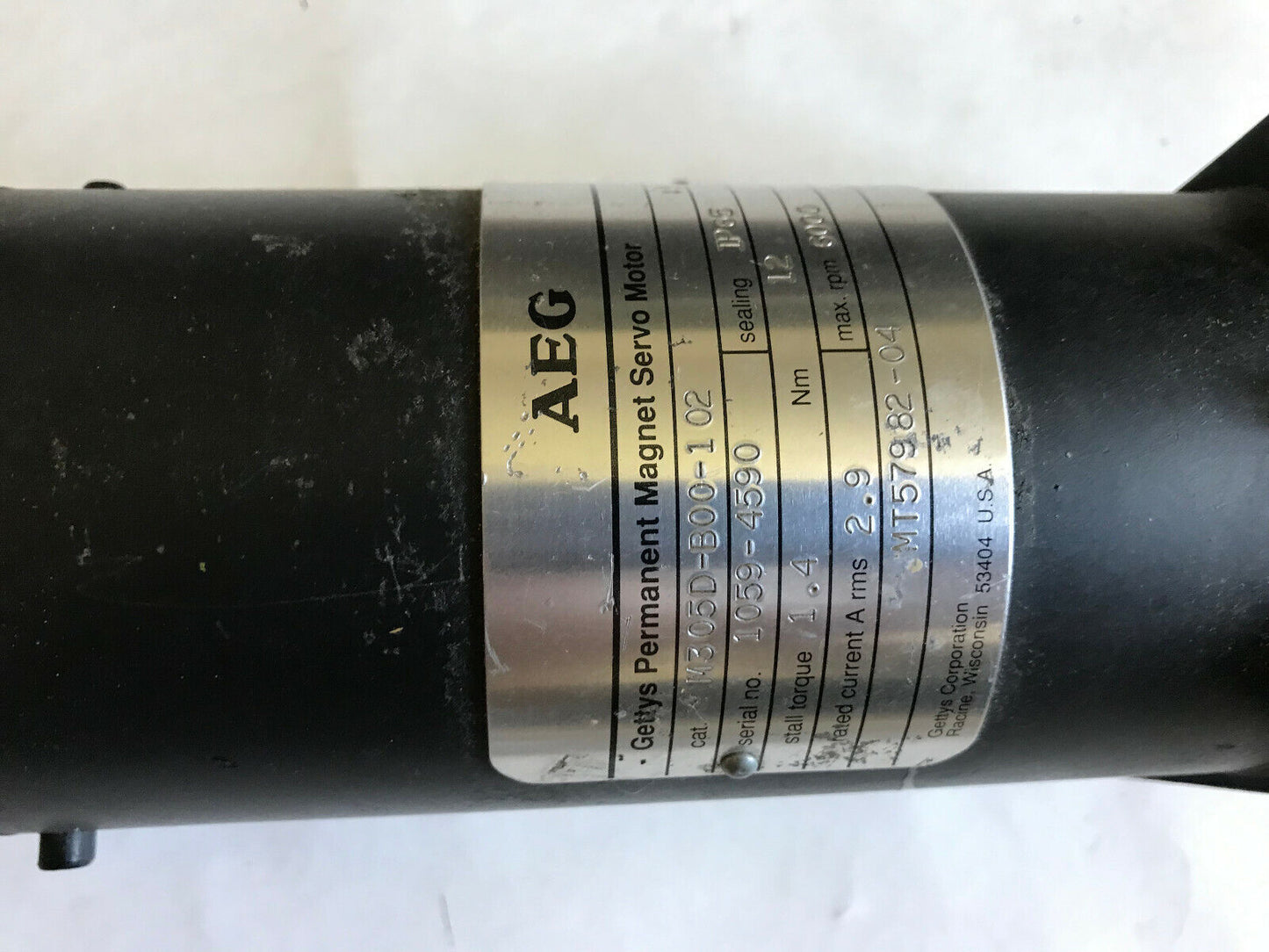 Aeg M305d-B00-102 Gettys Permanent Magnet Servo Motor,Mt57982-03,6000 Rpm,Th