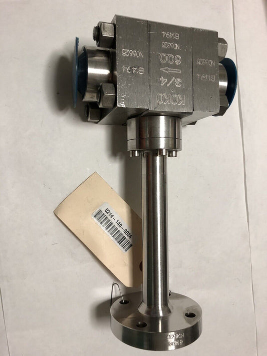 New Koko N06625 3/4" Sanitary Fitting Valve,B1494 Ss,Ey
