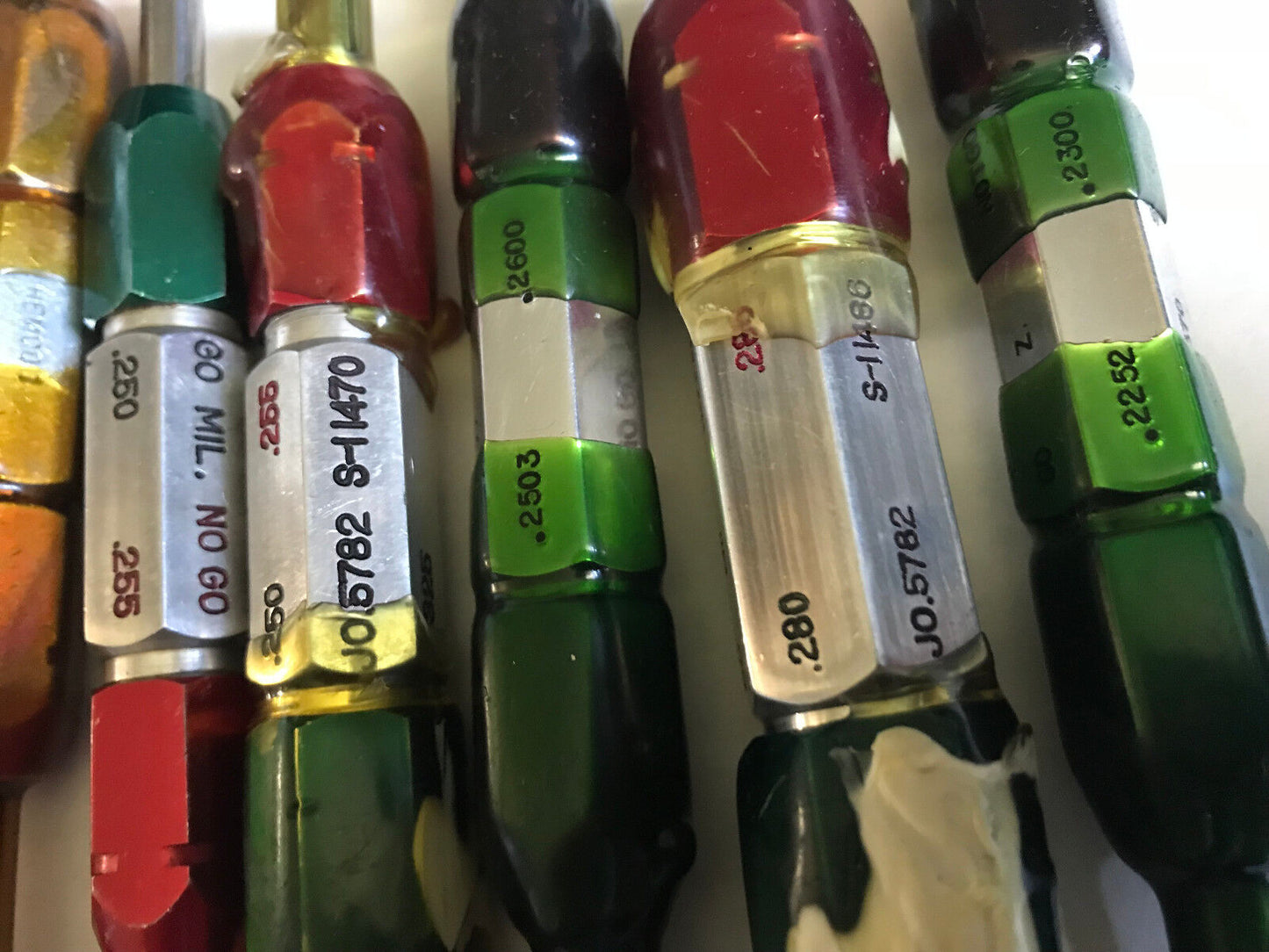Lot Plug Gage Go Nogo Van Keuren .250,2300,280,284,2503,260,241,242,2503,285,Es