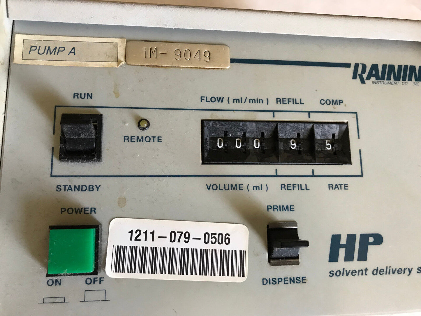Rainin Hp Solvent Delivery System 110-115/230Vac Input 5.Sc G-H 5Sc,Im-9049,Sb