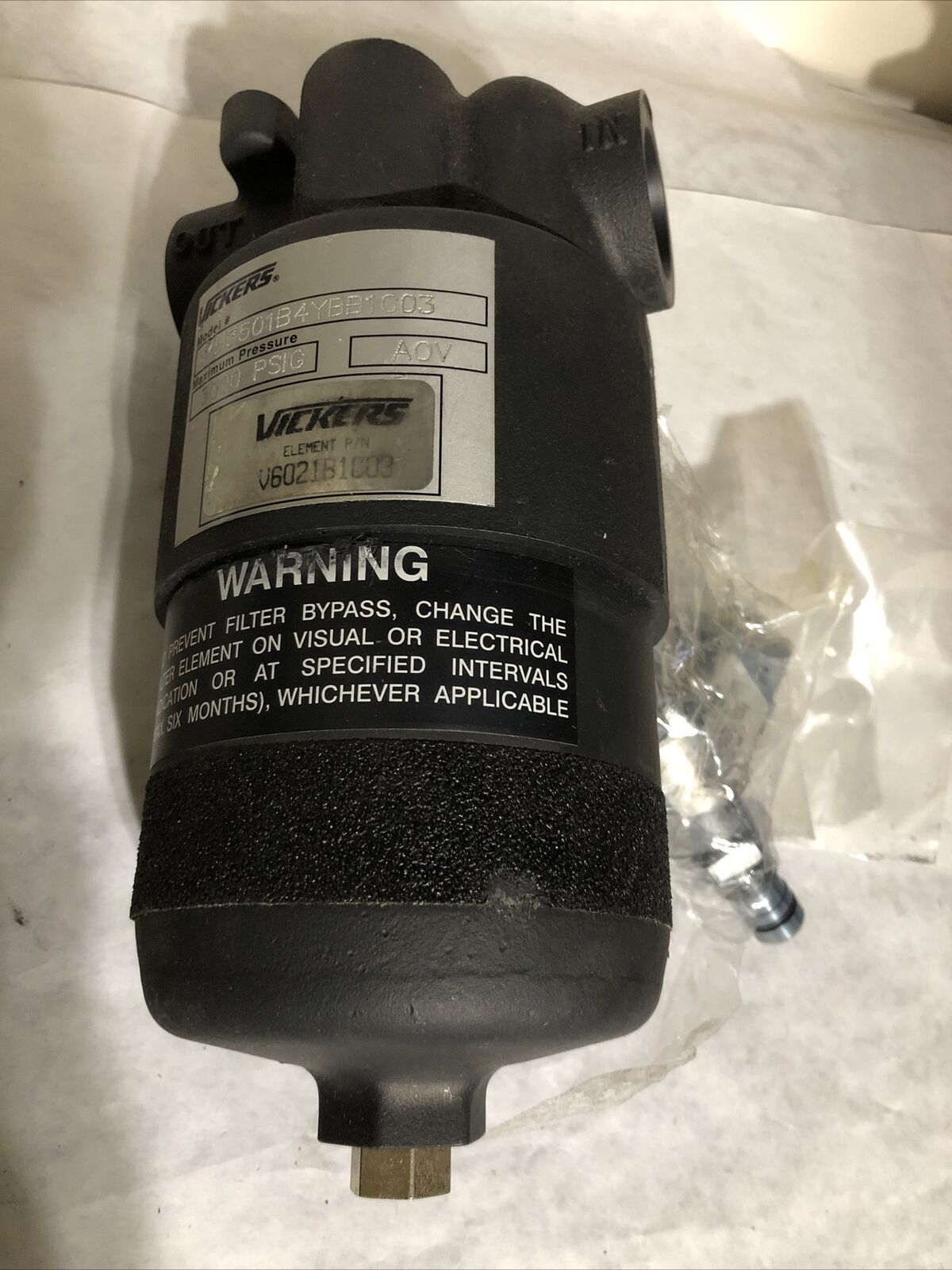 1” Npt Vickers H3501b4ybb1c03 Hydraulic Filter,3 Micron,50 Gpm,P-230304-01B,Fd