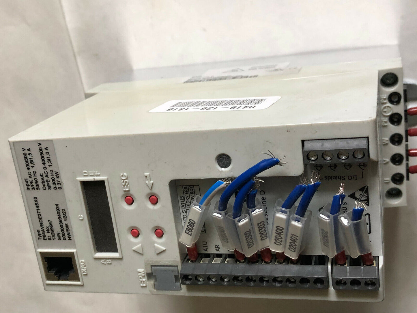Lense E84avbde3714sx0 Servo Amplifer/Inverter,13289667,Drive 400Vac 3P 1.3A,Bv