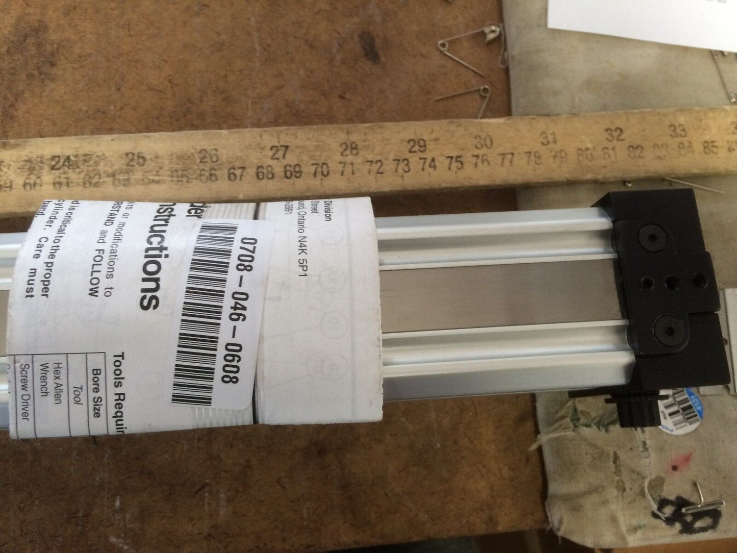 Parker 32 Cfmrcduc 21.000,39-860-7202 Pneumatic Linear Actuator, 21" Stroke,Be