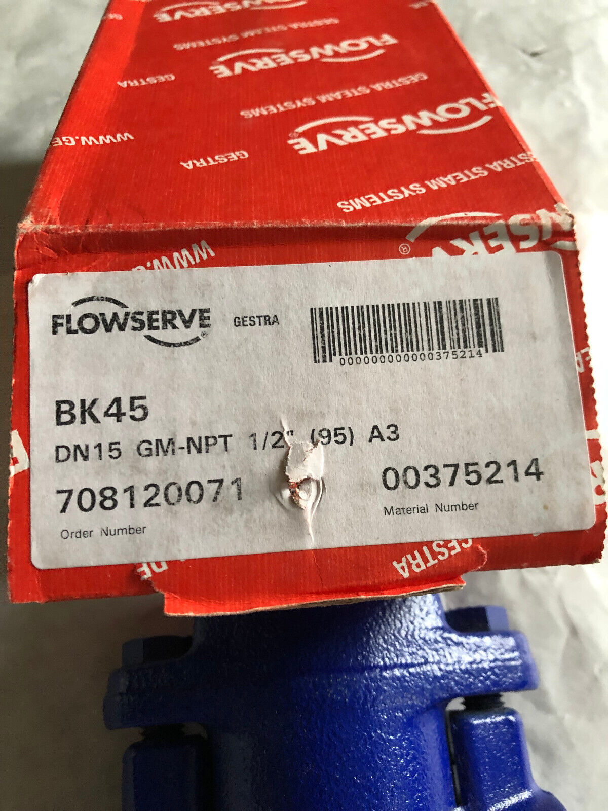 1/2" Flowserve Bk 45 Dn 15 1/2" Pn40 Fip,10460 Thermostatic Steam Trap,Gestra,Ay