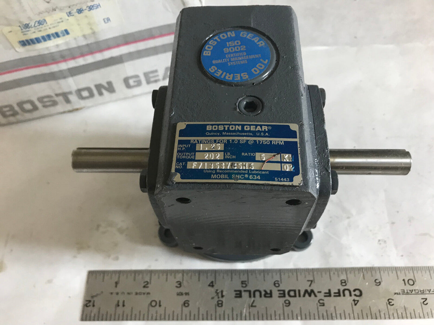 New Boston Gear F7135svb5h6 Gear Speen Reducer, 1750 Rpm,Ratio:5,1.25 Hp,Aj