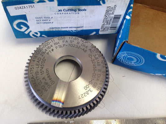 New Gleason 34Za-1751 Tool Cutting Gear Hob, 67 Teeth Wd 0.1719 F3lp-70232-A8,Fk