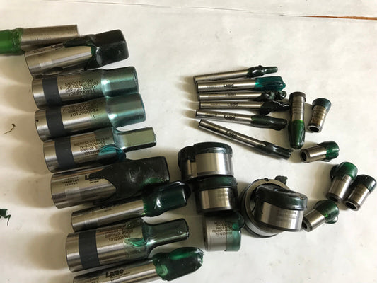 Lot 25 Ball Lock Punches & Die Buttons,Lane Punch 376394-1,Moeller Mer032-100,Ac