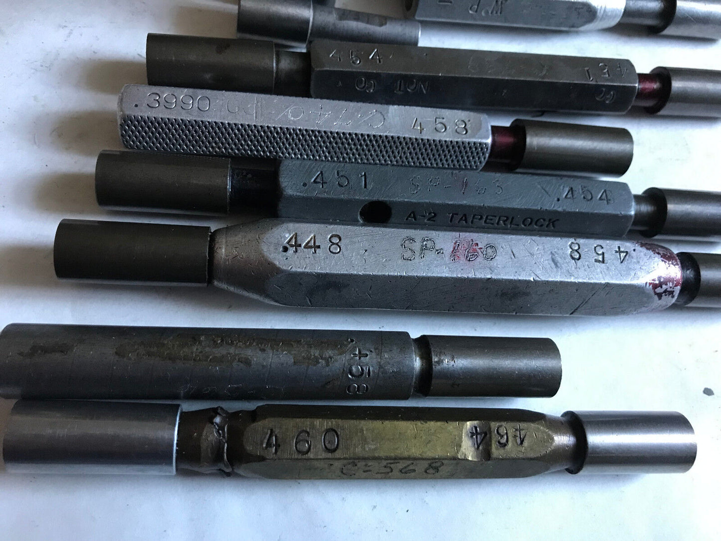 Lot The Pipe Machinery Go No Go Plug Gage .458,.460,.456,.464,.468,.448,.468,Sa