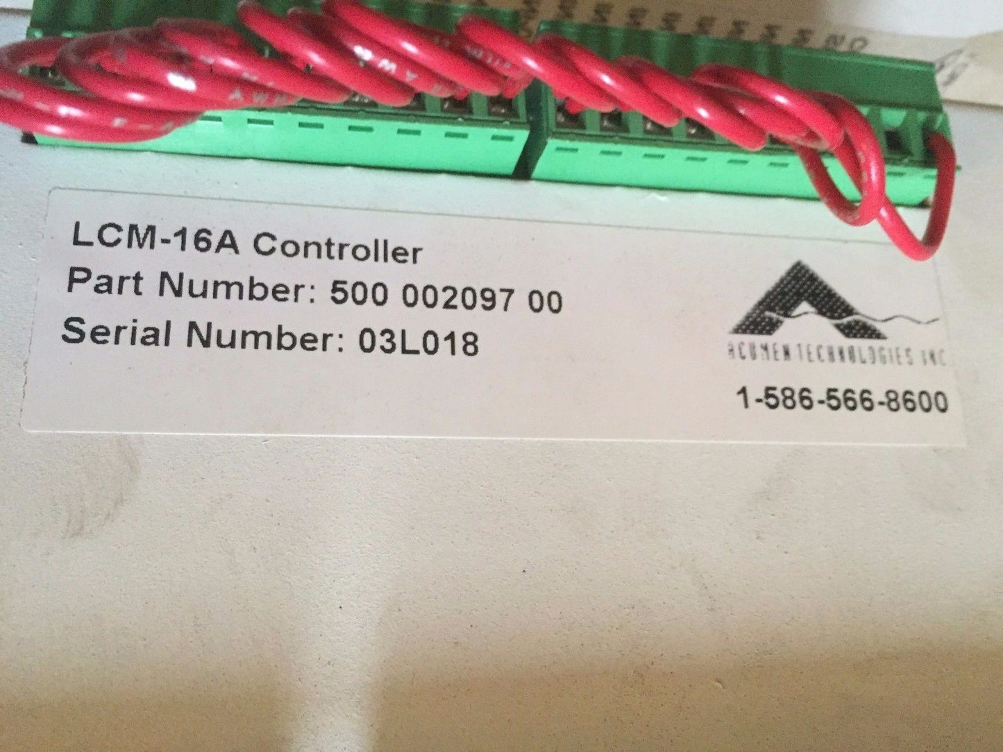 Used Acumen 500 002097 00,Ssac, Acumen Lcm-16A Controller  500 002097 00,Ss