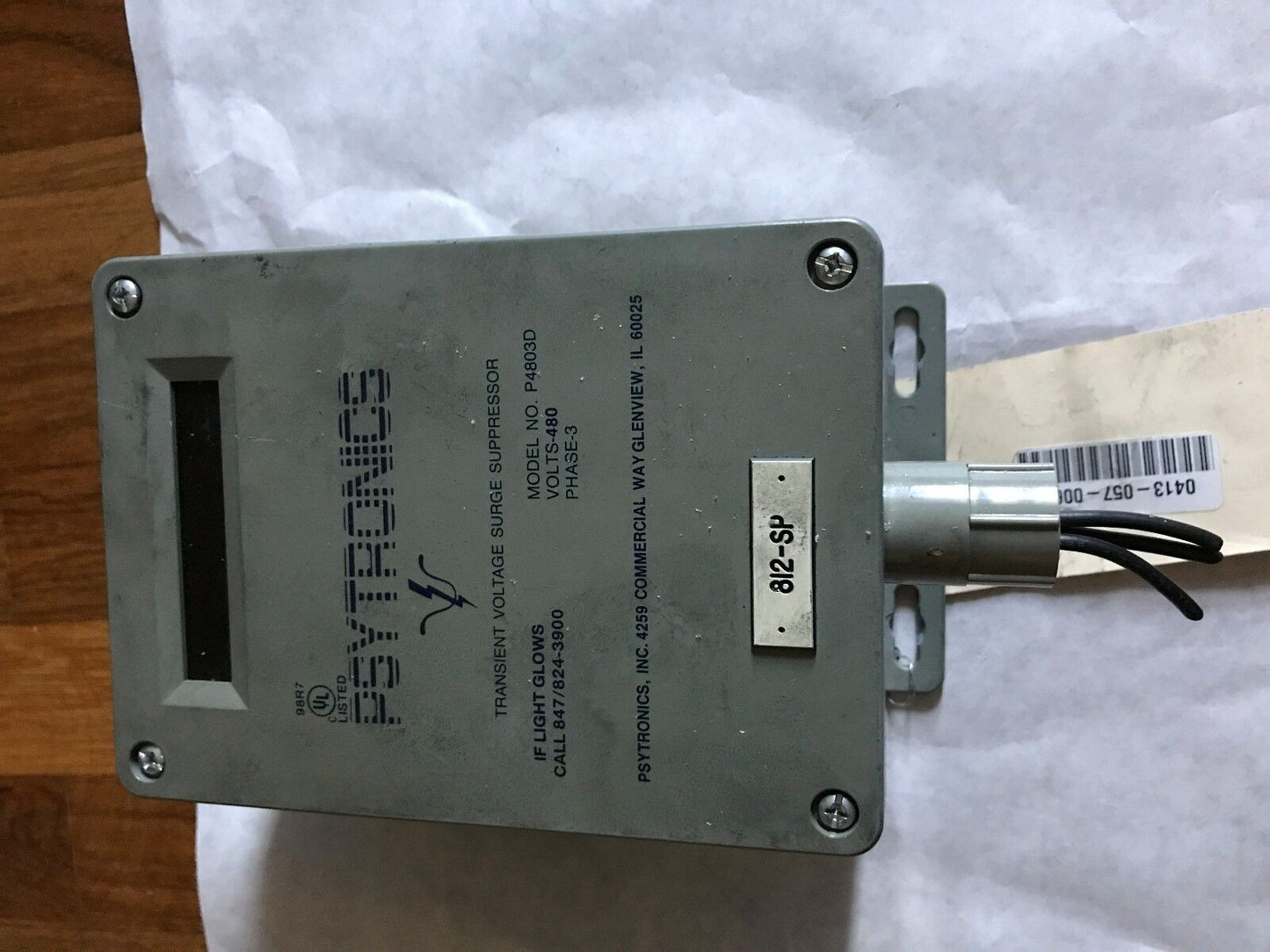 Psytronics P4803d 812-Sp Transient Voltage Surge Suppressor, 480V, 3-Phase,Ay