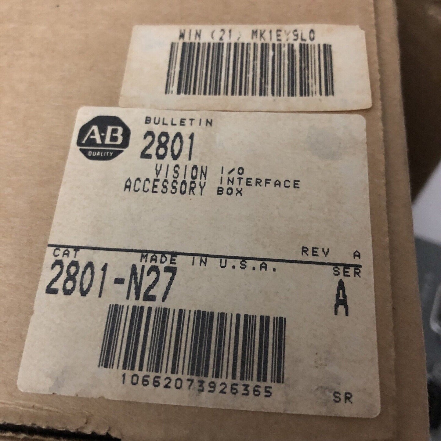 New Allen Bradley 2801-N27 I/O Interface ,Cw