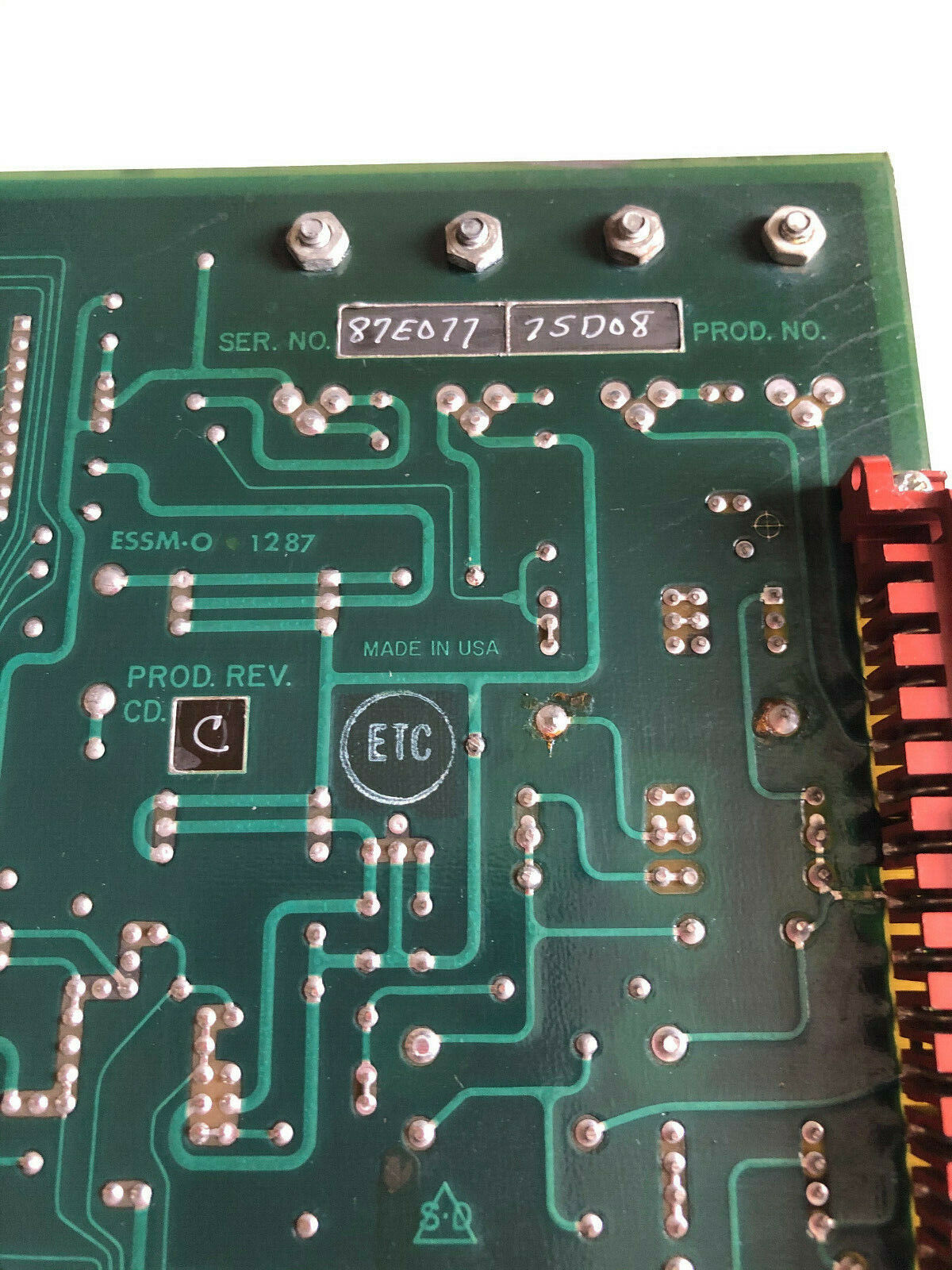 Uticor 75D08  Technology 75D08  Essm-O 0287 60B92-3  Prod. Rev. Cd.,Tn