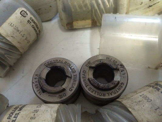 Lot 17 Central Mj40x1.5 B-18 Cr-1 Roller Thread Dies,Mj40x1.5 Iso B-18,Bp