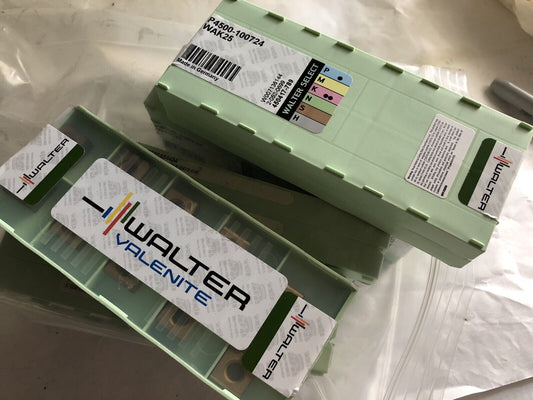 Lot 100 Walter Valenite P4500-100724 Tin-Coated Carbide Inserts, Grade: Wak25,Te