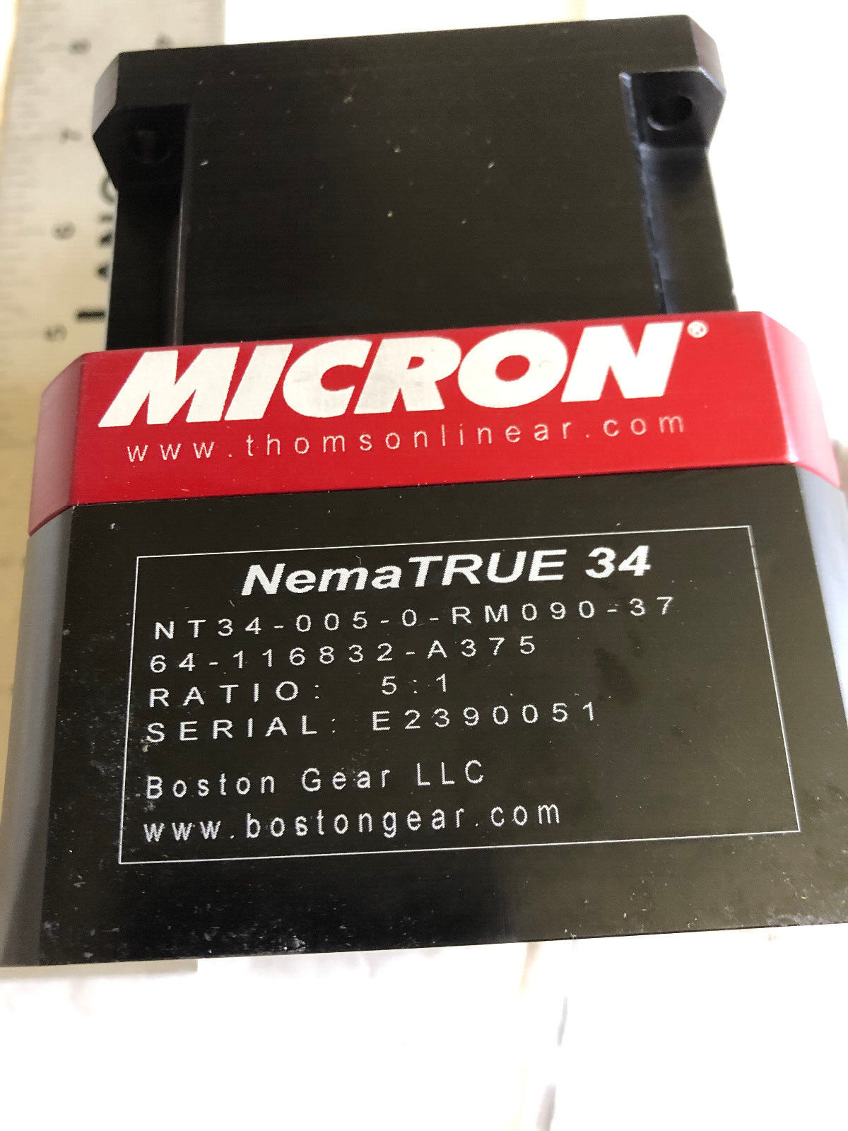 Boston Gear Nt34-005-0-Rm090-37 64-116832-A375 Planetary Gearhead,Nematrue 34,Eh