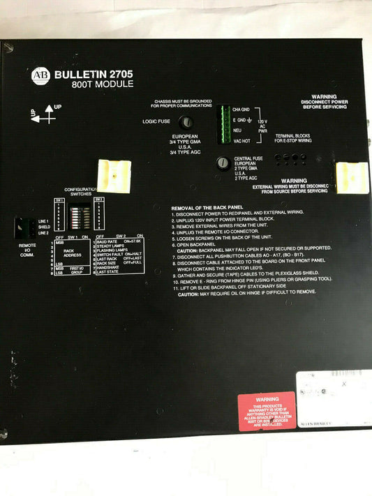 Allen Bradley 2705-T24j3,Bulletin 2705 800T Module Redipanel Operator (Exelt),Sg