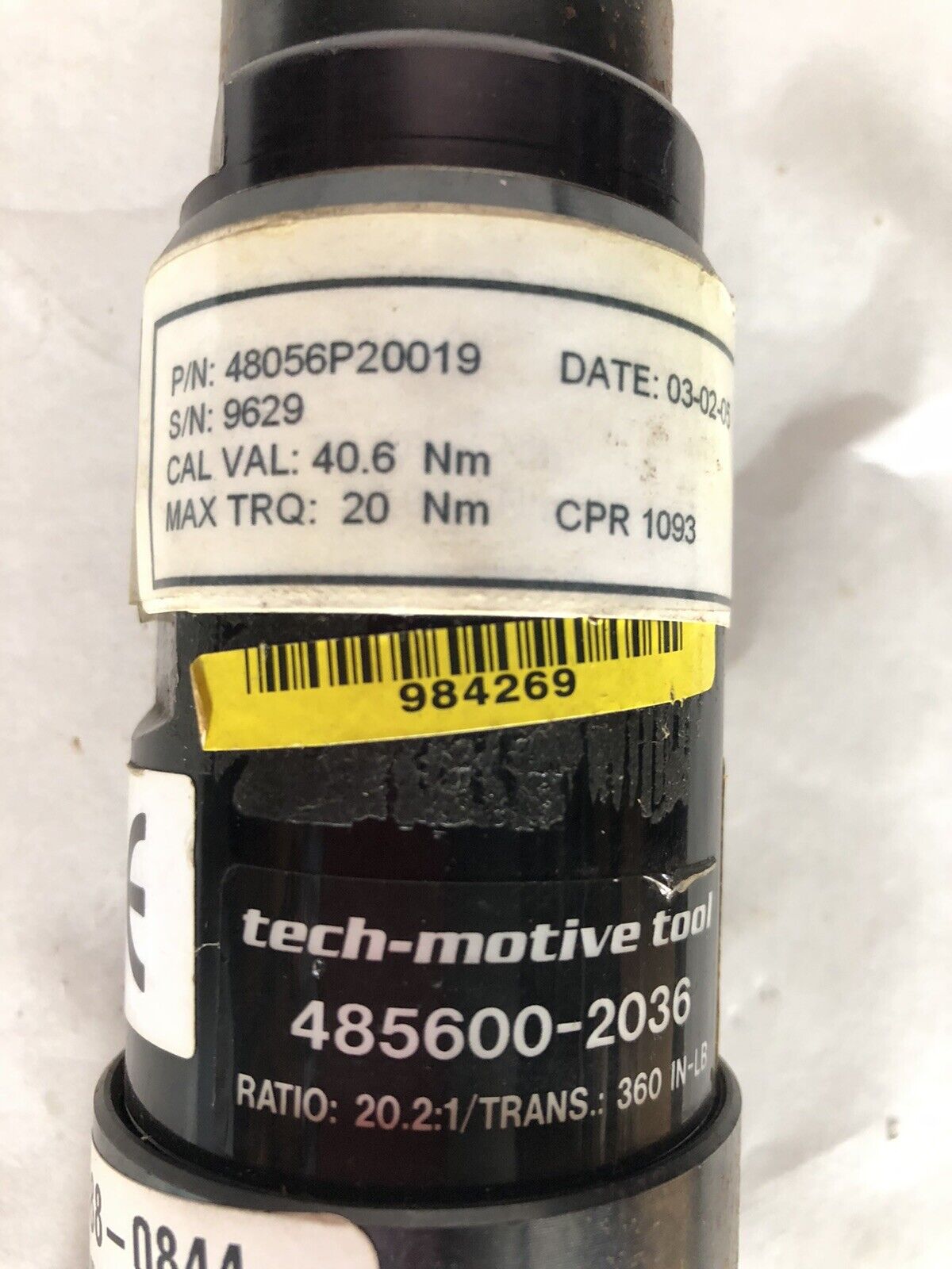 Tech-Motive 48056P20019,485600-2036,360 In-Lb 3/8" Nutrunner Wrench,20Nm,Bw