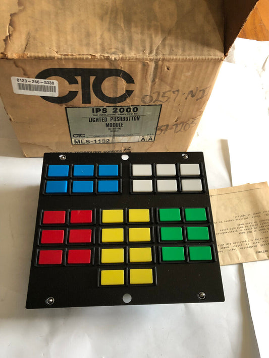 New Ctc Mls-1132 Lighted Pushbutton Module Ips 2000,Mls Logic Bd0059-0203,De