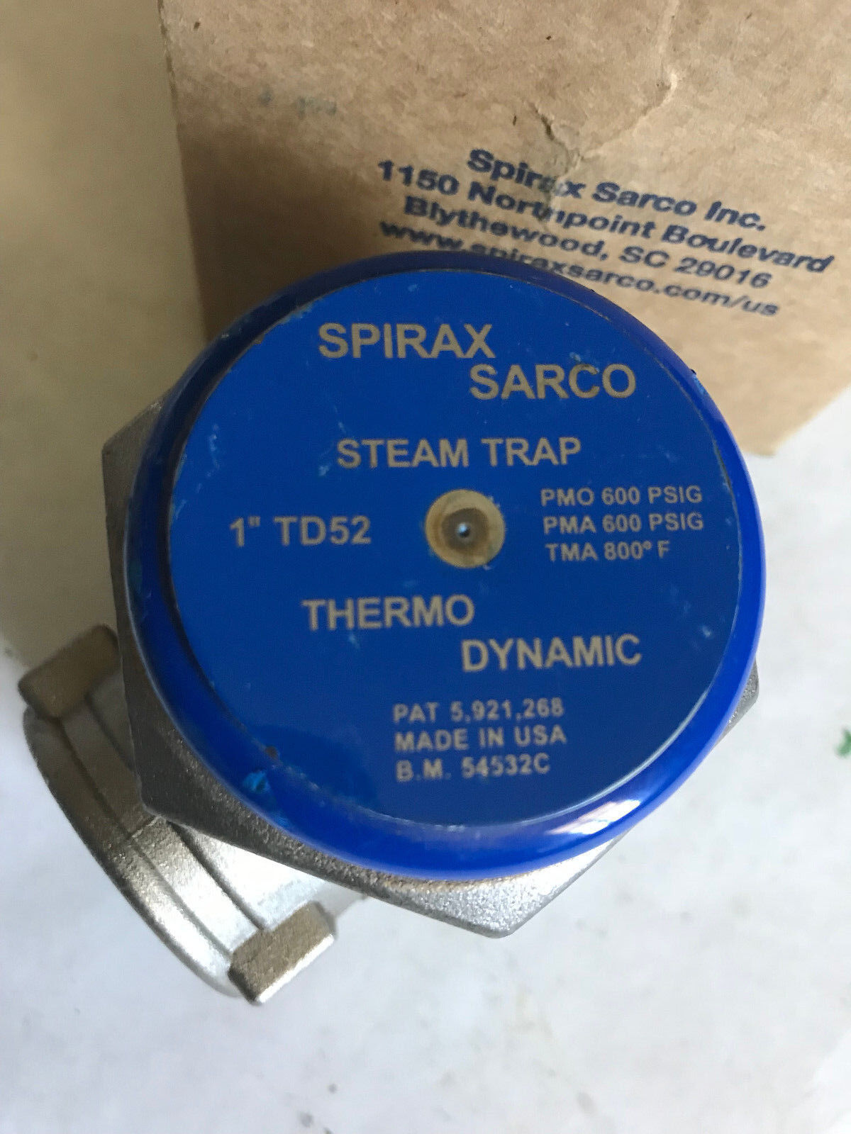 New 1" Npt Spirax Sarco Td 52 Steam Trap Cool Blue Thermo Dynamic Valve Td52,Ac