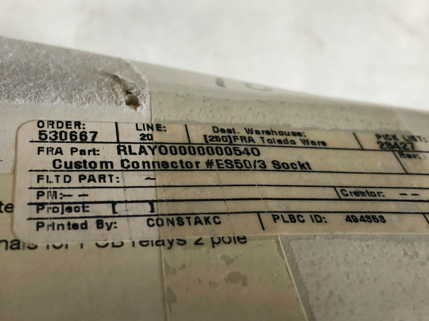 New Lot 10 Parajust  Es-50/3 Relay Socket 1Nc/1No 10/12Amp 300Vac,Ag