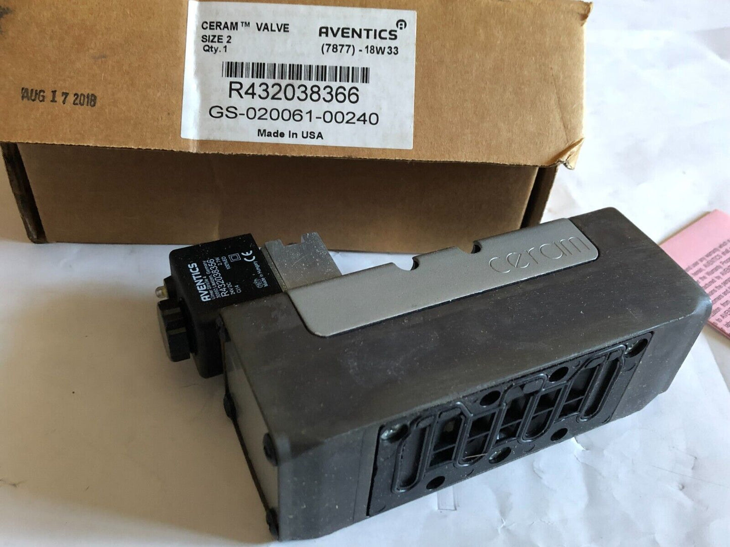 New Aventics R432038366 Ceram Valve,Gs-020061-00240,Ev