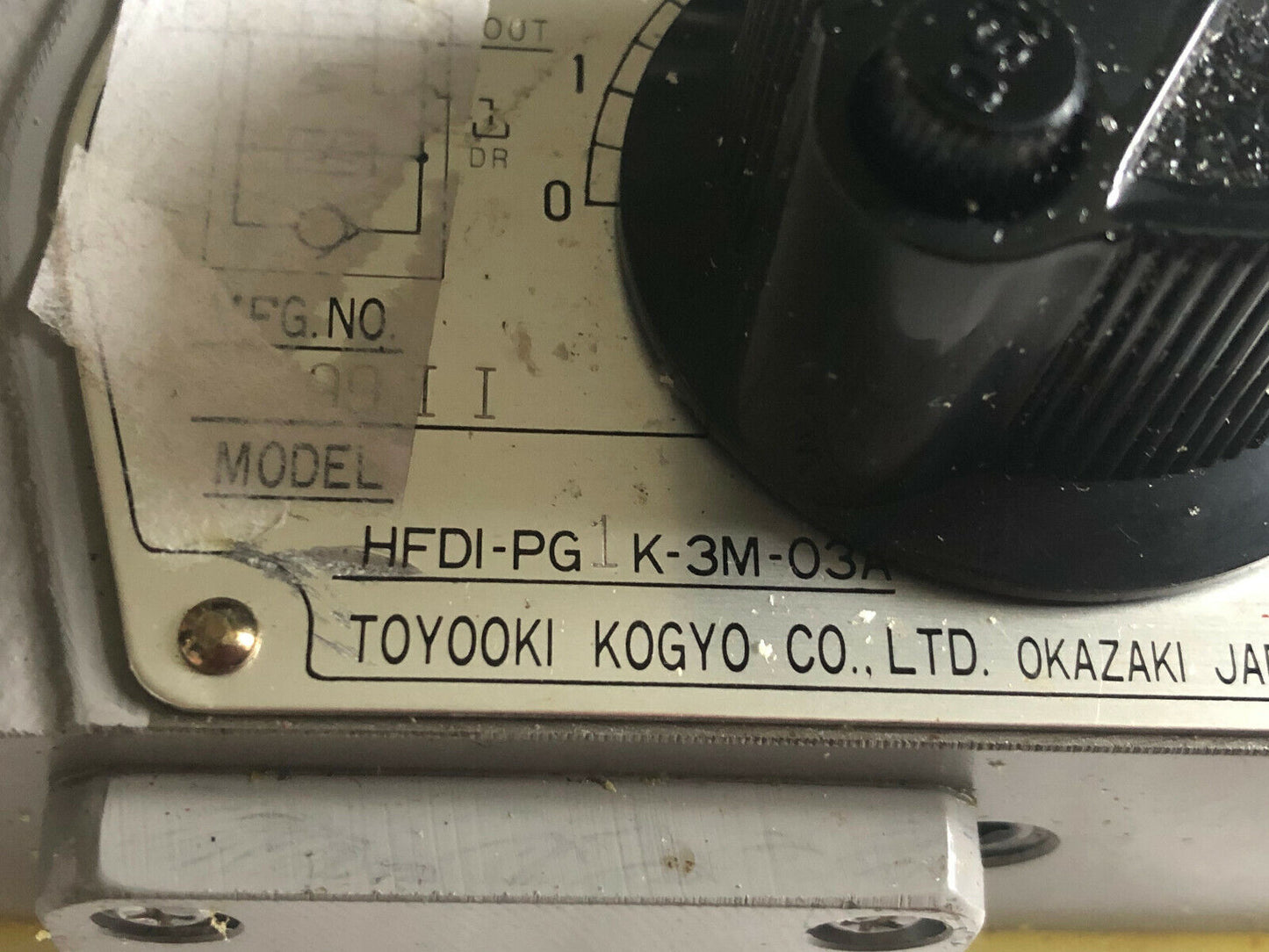 Toyooki Kogyo Hfdi-Pg1k-3M-03A Hydraulic Flow Control Valve,Hfdi-Pg K-3M-03A,Fc