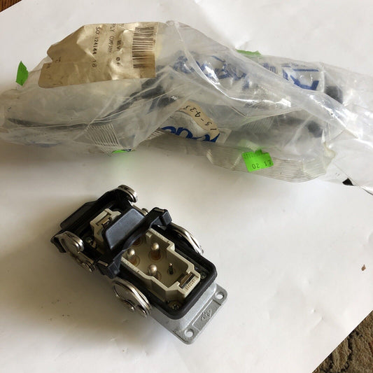 New Lot 2 Amphenol 23704,6 Pole Electrical Connector Ilme, P25073 Kirby Risk,Aa