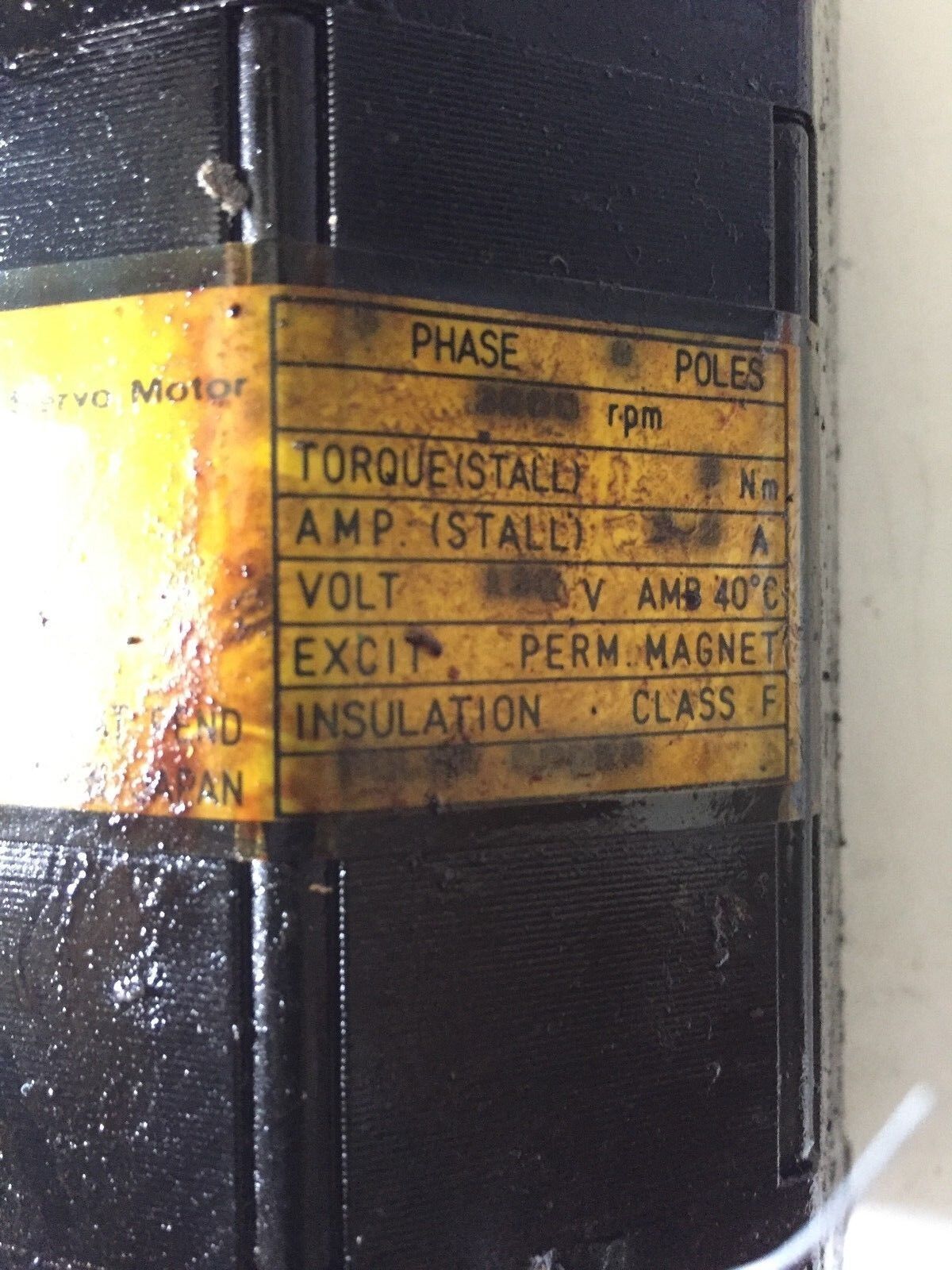 Fanuc A06b-0312-B002,1-Os,10S  Ac Servo Motor,120 V,3-Phase,Rpm: 2000,Br