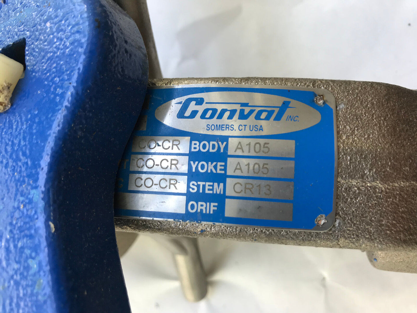 New 1.5" Conval 7H 1832 Clampseal Throttling Valve Conval 12A2j-1057H-5199,Tg