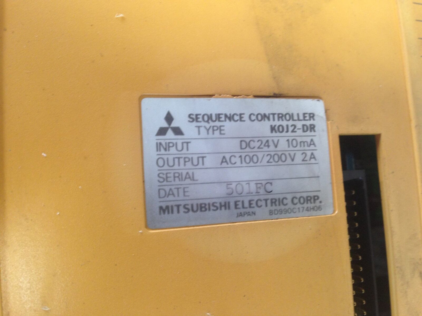 Mitsubishi K0j2-Dr Melsec-K Sequence Controller,100/200Vac Ouput, Koj2-Dr, Bk