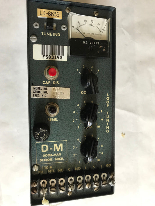 Door-Man D-M,Door-Man Dm Loop Control Module D-M Freq K.C 100  110V,Ld-863S,Sa