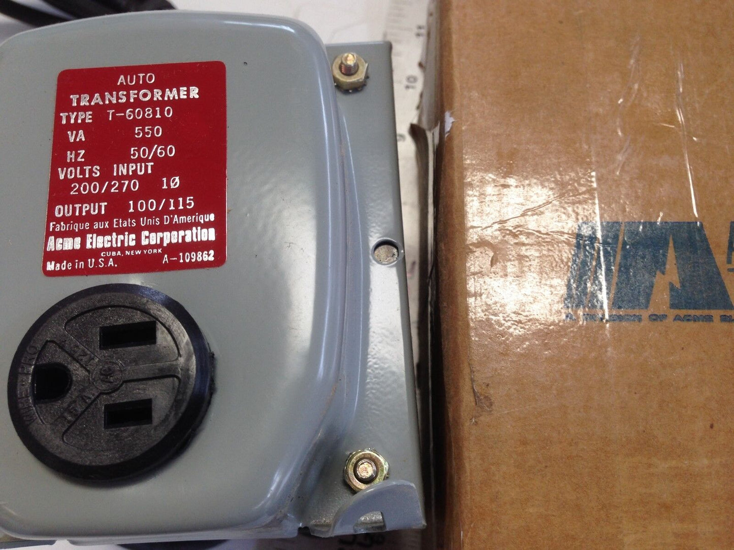 New Acme Electric T-60810 Auto Transformer 550Vac Refrigeration & Applliance,Ag