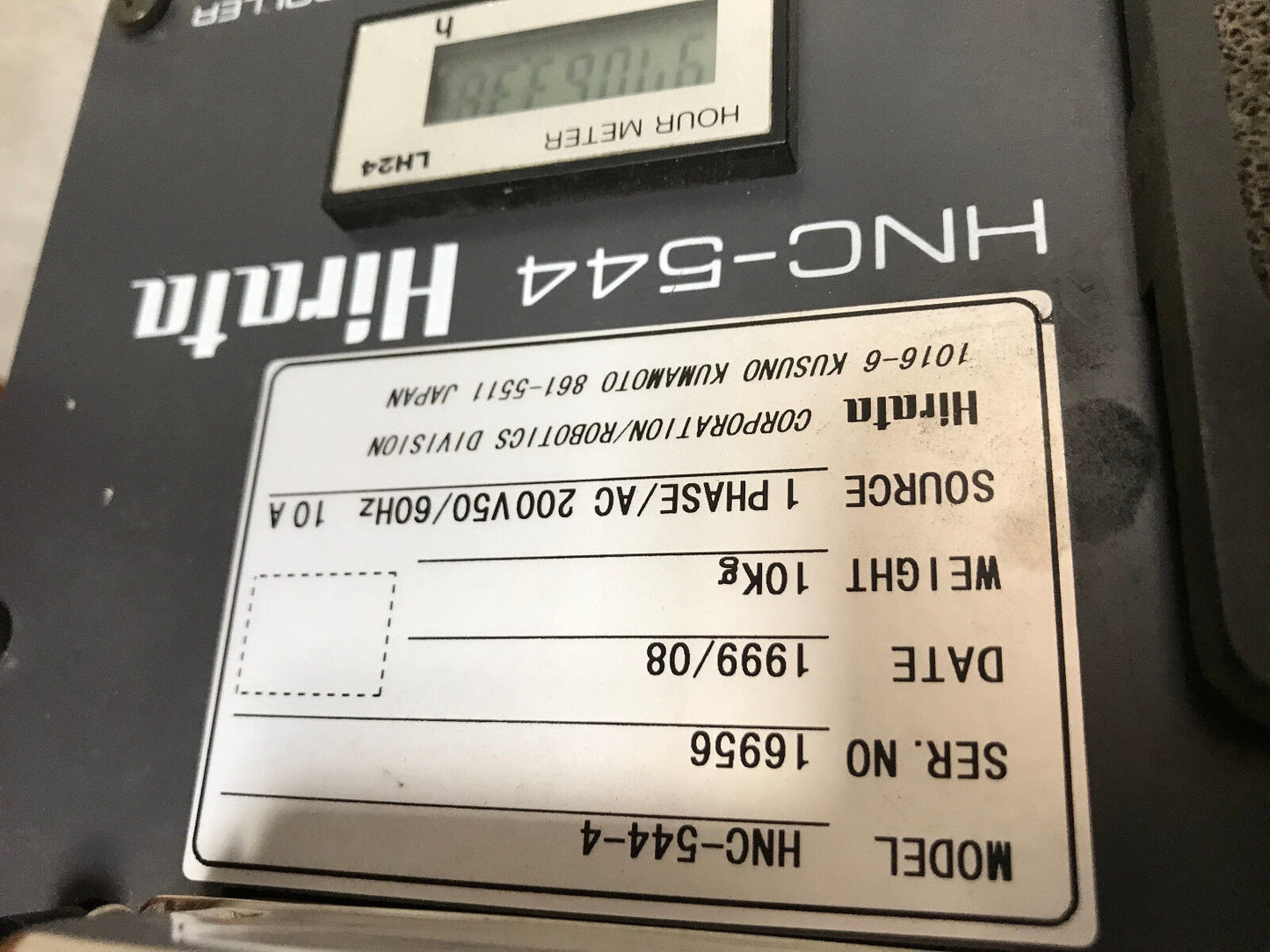 Hirata Hnc-544-4 Base Robot Controller Input 1Phase 200Vac 10A  Hnc-544,En