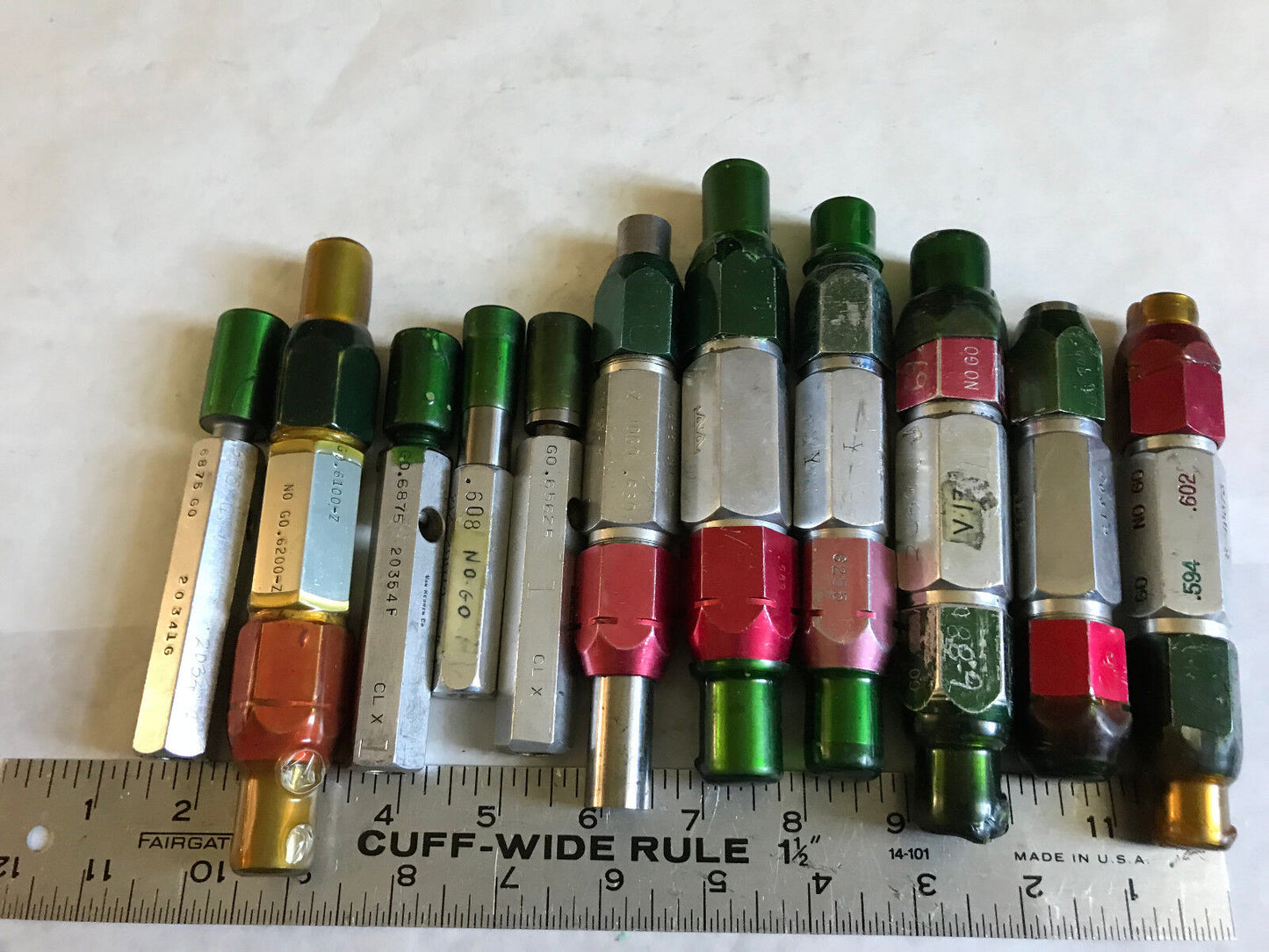Lot Plug Gage Go Nogo Van Keuren .6100,6200,606,609,594,602,65625,6875,625,Es