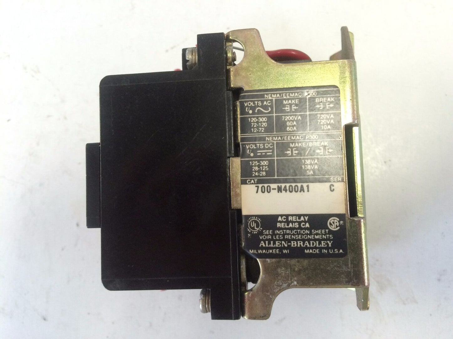 Allen Bradley 700-N400a1 C,700-M400a1 C,700 Control Relay 120V Coil Type N,Eb