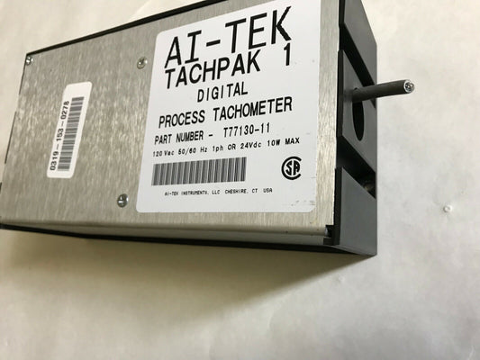 Ai-Tek T77130-11 Digital Process Tachometer,Tachpak 1,120V,1Ph Or 24Vdc 10W,Sf