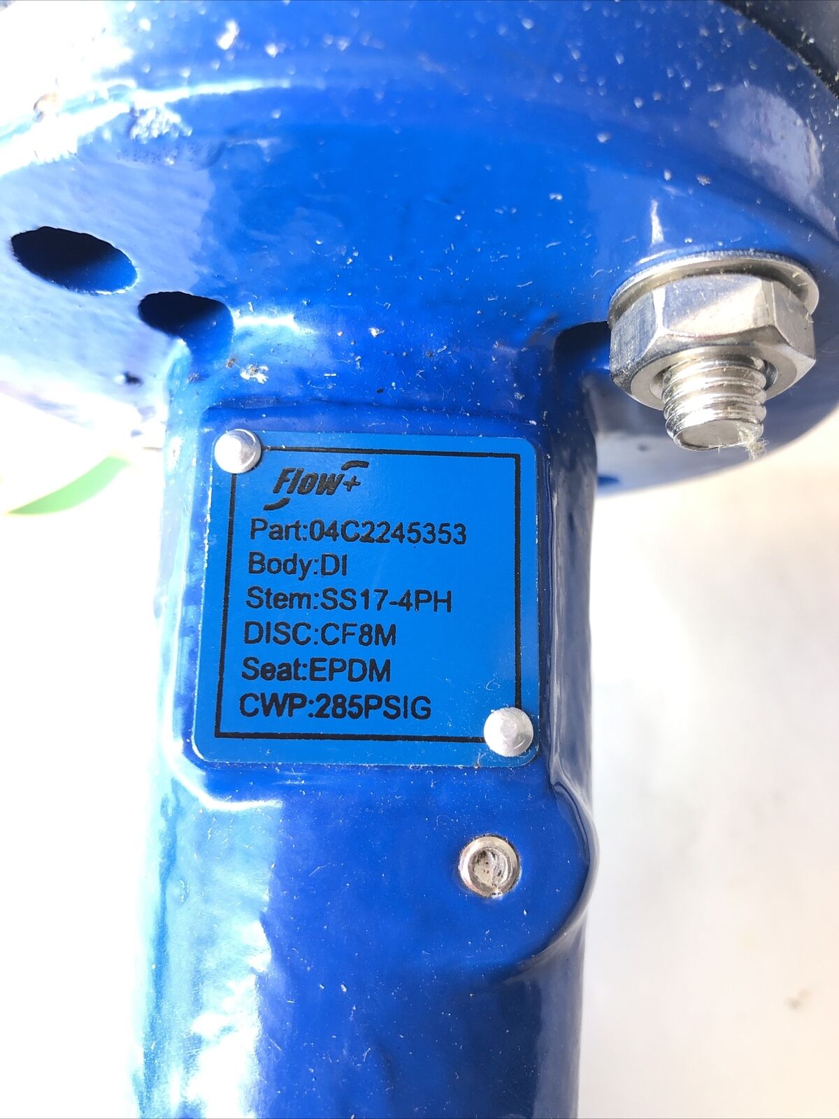 New Flow 04C2245353 Manual 4" Butterfly Valve, Cf8m, Epdm, Ss17-4Ph A395,Fi