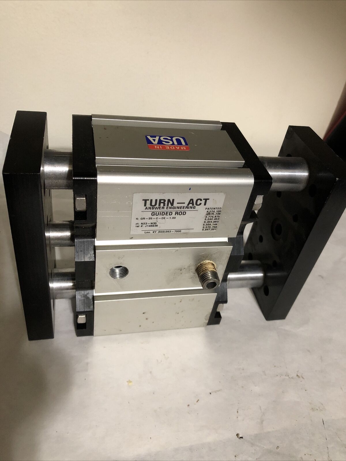 Turn-Act Gr-25-C-De-1.00 Guided Rod Pneumatic Slide Cylinder,Bq