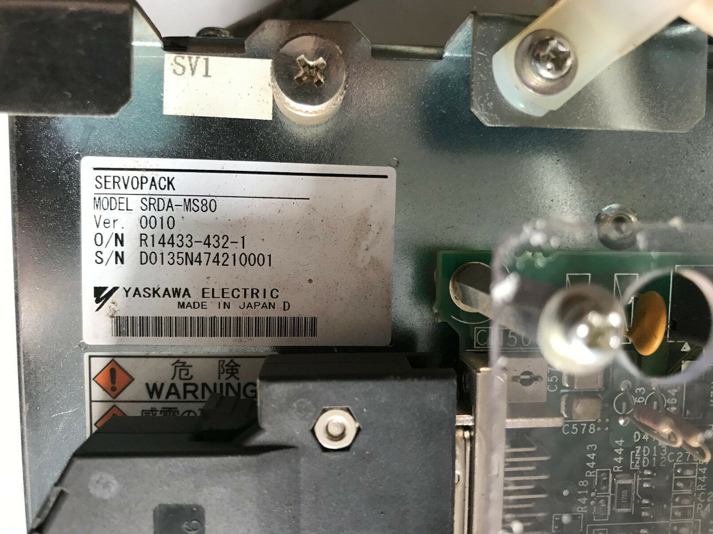 Yaskawa Jzrcr-Ysv05-41,Srda-Ms80,Srda-Eaxb01a,Srda-Eaxa01a, Servopack,Sm